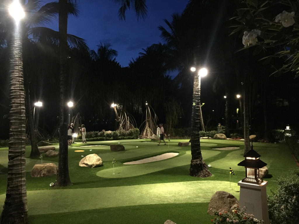 Use themed greens for your Metro New York mini golf course.